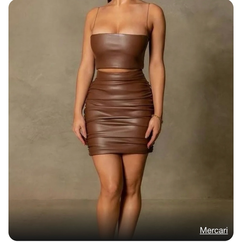 Meshki Naomi Bodycon mini skirt Faux leather